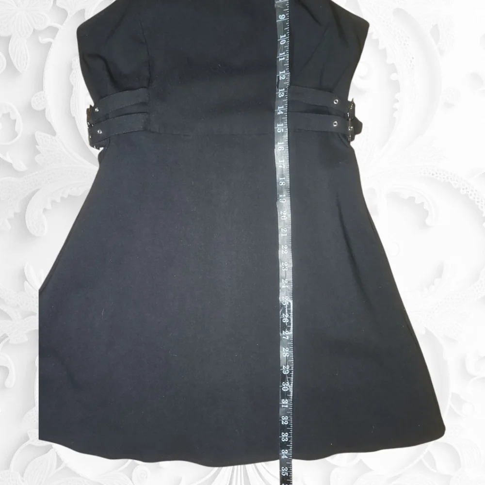 Guess Black Halter Mini Dress with Cutout Details XL - Picture 3 of 5